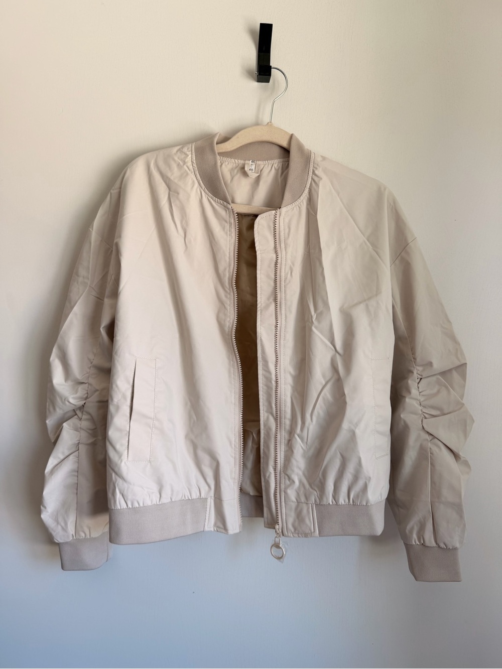 Brand new , Light Beige Bomber Jacket - Women